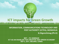 ICT impacts for Green Growth
