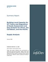 Building Local Capacity for ICT Policy and Regulation: A Needs Assessment and Gap Analysis for Africa, the Caribbean, and the Pacific - Supply Analysis