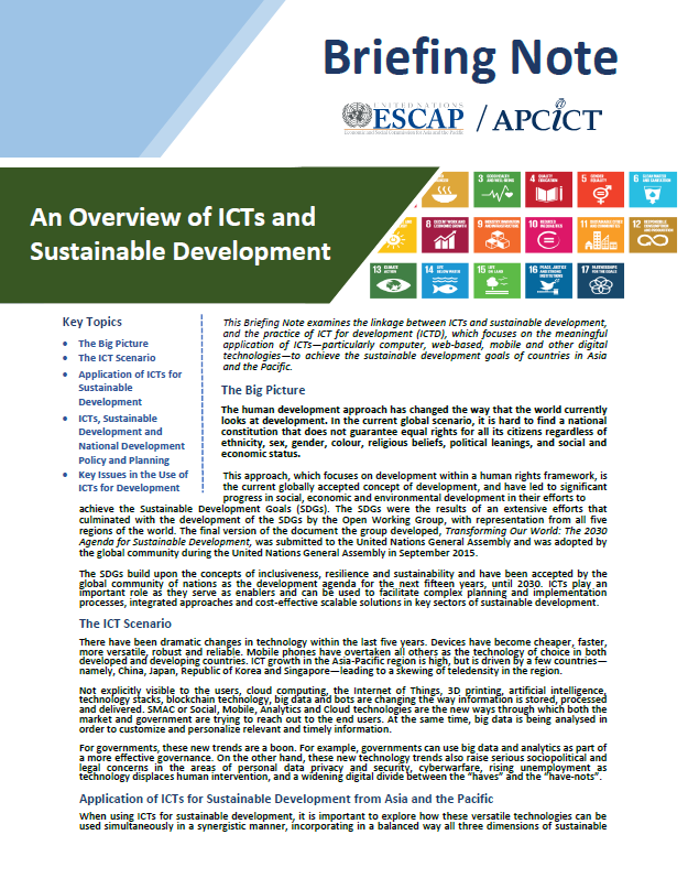 SDGs Briefing Note