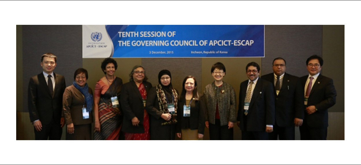 UN-APCICT convenes the 10th Session of its Governing Council in Incheon, Republic of Korea on 3 December 2015