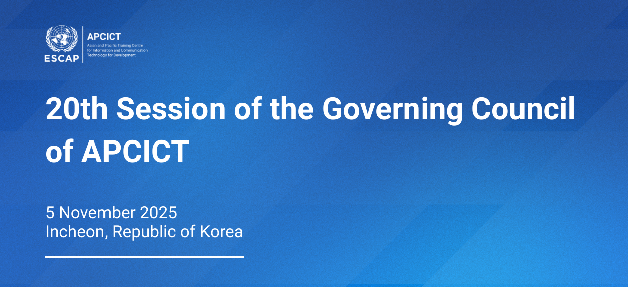 Banner for the Twentieth Session of the Governing Council of APCICT