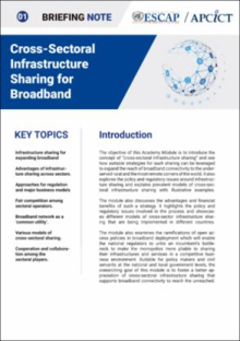 Briefing Note on "Cross-Sectoral Infrastructure Sharing for Broadband"